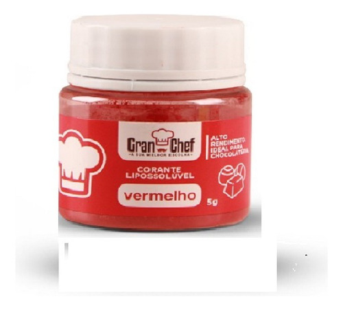 Corante Lipossolúvel Vermelho Gran Chef 5g