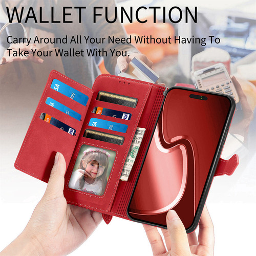 Funda Para Teléfono Oppo A18 A17 A16 A15 A12 Funda De Piel Tipo Cartera