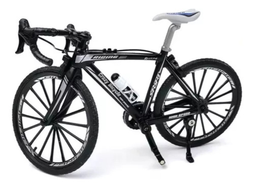 Bicicleta Escala 1:10 Tipo Pistera Negro/blanco 