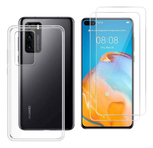 Funda Silicona Tpu Suave Carcasa Para Huawei P40+mica Transparente Huawei P40