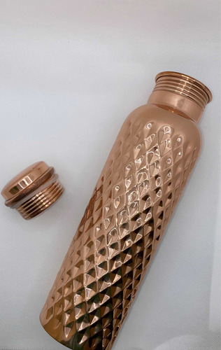 Imagen 2 de 10 de Botella De Cobre 1lt Sin Fugas, Antibacteriana, Ayurvédica