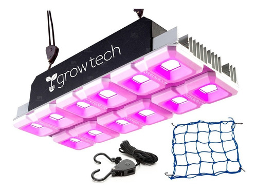 Panel Led Growtech 600w Full Spectrum Poleas Y Malla Scrog 