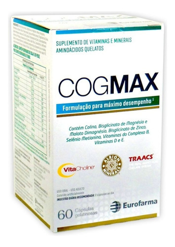 Cogmax Suplemento Vitamínico 60 Cápsulas -  Eurofarma Sabor Sem Sabor