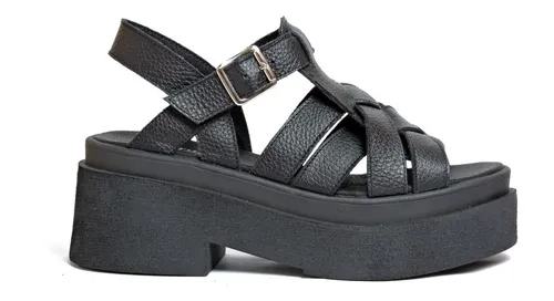 Sandalias Franciscana Cuero Vacuno Mujer Plataforma Moda