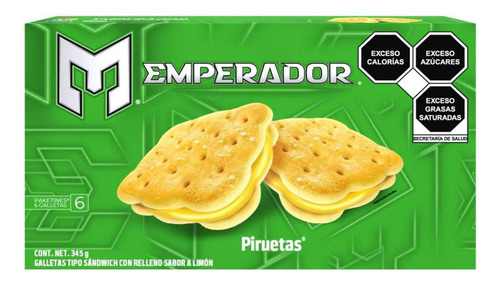 Galletas Gamesa Emperador Limón 345g Pack 6 Unidades