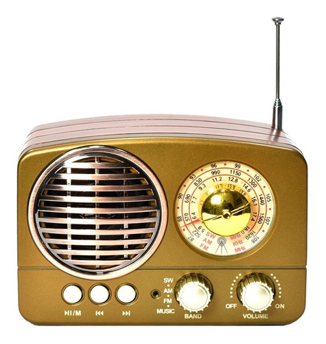 Radio Am/fm Bluetooth Usb Sd Retro Vintage Diseño