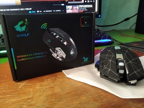 Mouse Gaming Inalámbrico, Recargable Free Wolf Con Rgb
