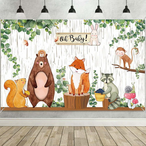 Pancarta Telon Fondo Diseño Animal Selva Para Fiesta Bosque