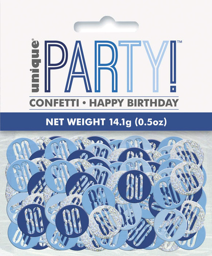 Confeti Prismatico Azul Para Cumpleaño 80 5 Onza 1