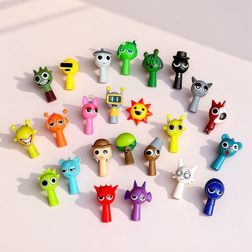 . 24 Adornos De Sprunki Rhythm Box Toys Incredibox