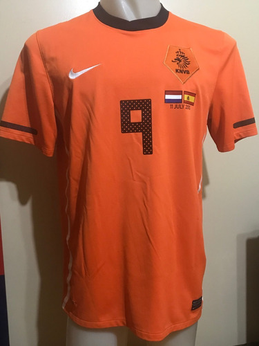 Camiseta Holanda V España Final 2010 V Persie #9 Arsenal L