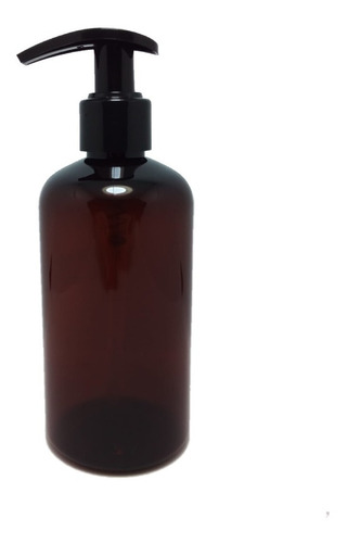 Imagen 2 de 4 de Frasco Pet Ámbar 250 Ml Dispensador Válvula Cremera 250 Cc