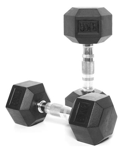 Mancuerna Hexagonal Fija 8 Kg-pesa Pesas-dumbell X 1 Pieza