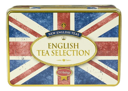 Lata De Té Retro Union Jack 100 Bolsitas De Té Negro ...