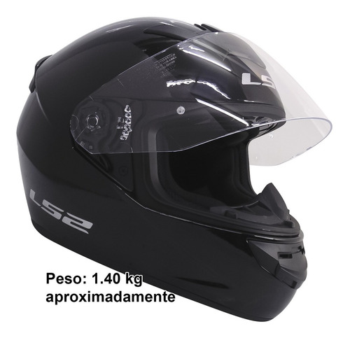 Imagen 6 de 8 de Casco Moto Integral Ff 352 Rookie Negro Brillante Ls2 Ece 22