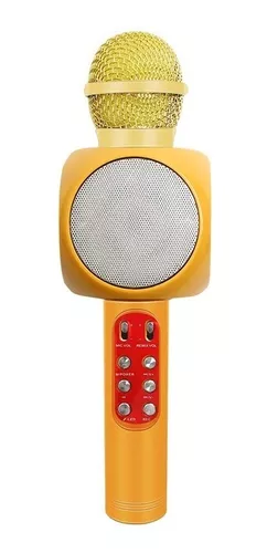 Microfono Inalambrico Karaoke Bocina Bluetooth Fm Radio Led - Disparo
