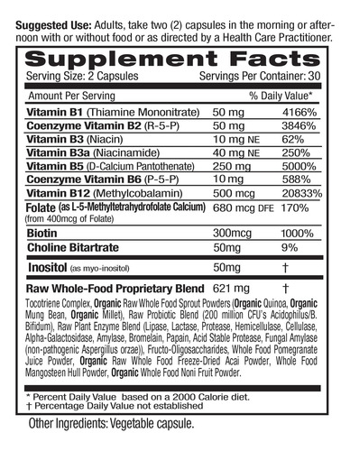 Emerald Labs B-healthy Complejo Vitaminas B Vegano 120c