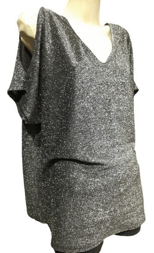 Imagen 6 de 9 de Blusa Remera Lurex Elastizada Talles Grandes Especiales