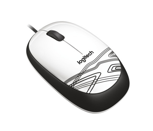 Mouse Colorido Logitech Con Cable Blanco