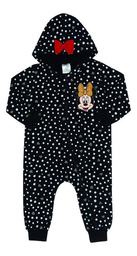 Macacão Bebê Minnie Disney Em Moletom Flanelado Marlan D2275