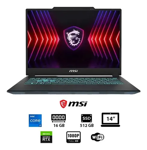 Portátil Msi Cyborg 14 Core I7 13620h Ram 16gb Ssd 512 4060