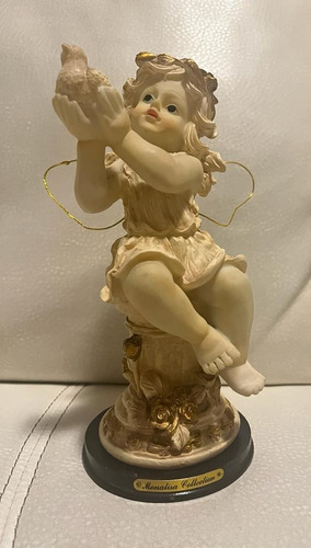 Hermosa Figura Decorativa Angel Resina