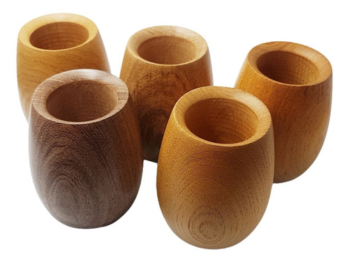 Mate De Madera Algarrobo Boca Ancho Para Pintar Grande
