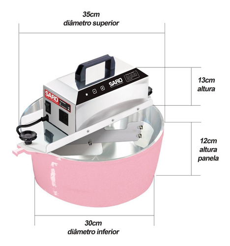 Misturador Elétrico 10 Litros Bivolt 50/60 Hz Pa10 Saro