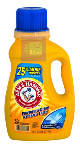 Arm & Hammer Detergente Líquido Clean Burst 1.47lt 32 Cargas