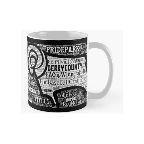 Taza Derby County Club Crest Calidad Premium