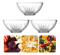 Comprar Jogo 3 Tigelas Star Vidro Redonda Sobremesa Doces Sorvetes 
