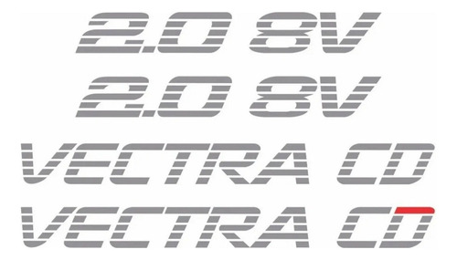 Kit De Adesivos Para Chevrolet Vectra Cd 8v 20450 Cor Cinza