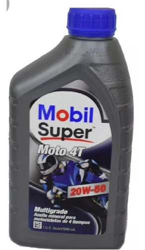 Aceite Mobil Súper. Moto 4t 20w-50 Multigrado, Mineral 