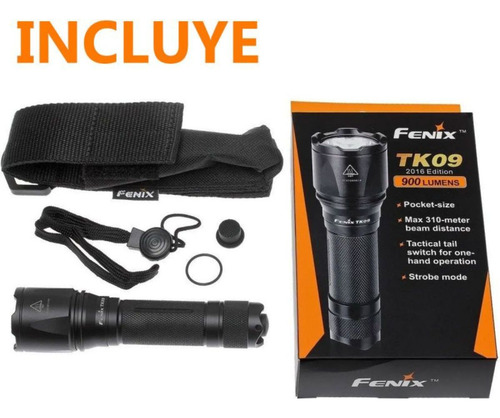 Imagen 5 de 9 de Fenix Linterna Tk09 Led 900 Lumen De Mano Potente Tactica