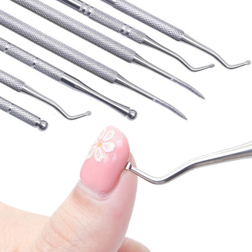 7pzs Herramienta Uñas Encarnadas Lima Manos Pies Acero Inox