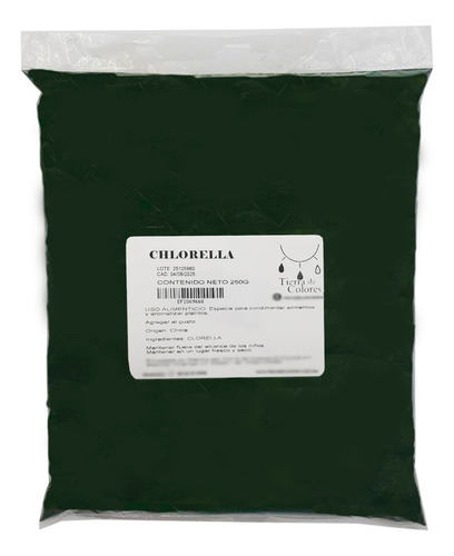 Clorela En Polvo 250g Pura Sin Azucar Y Natural Chlorella