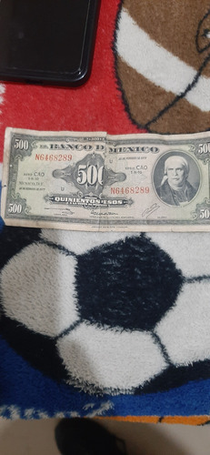 Billete De 500 Pesos Mexicanos De 1977  Serie Cao