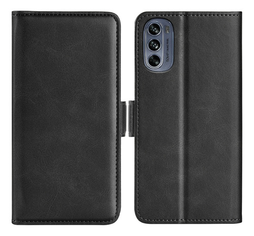 Funda De Cuero Magnética De Doble Cara Para Motorola G62 5g