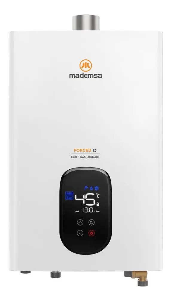 Calefont a gas GLP Mademsa Forced 13 Eco blanco