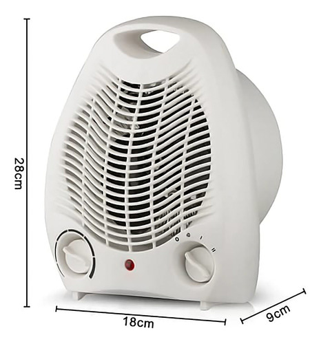 Calefactor Estufa Eléctrico 2 Niveles 2000w Portátil Luz