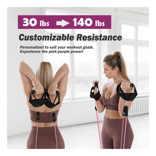Kit De Bar De Pilates A Lo Largo Con Bandas De Resistencia,