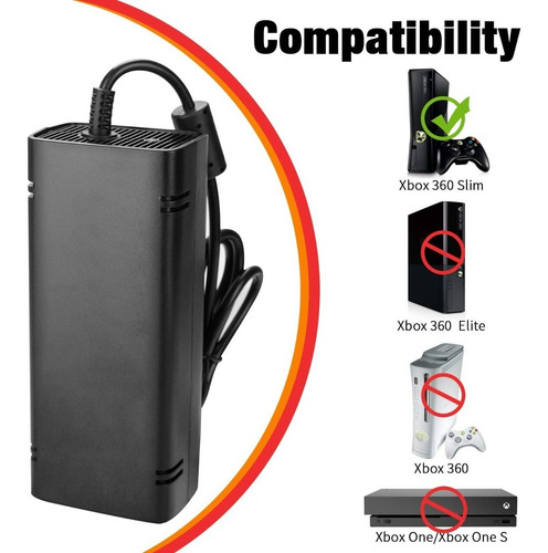 Transformador Fuente De Alimentacion Para Xbox 360 Slim Ev