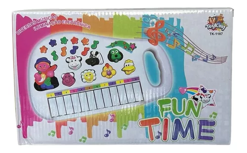 Piano Infantil Teclado Com Sons De Bicho Animais Fazendinha