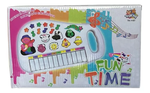 Piano teclado musical infantil bebe sons animais eletronico