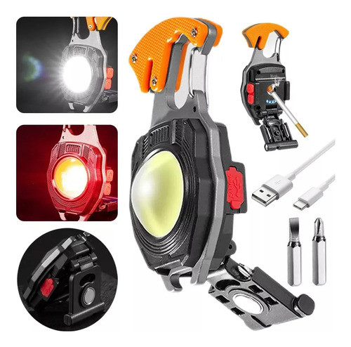 Luz Cob Camping 6 En 1 De Supervivencia 6 En 1 Encendedor