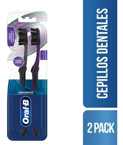 2 Cepillos Dentales Oral B Advanced Cinco Acciones Carbon