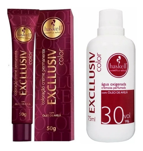 Tintura Coloração Haskell 66.46 + Ox 30 75ml Vermelho Especial Cereja