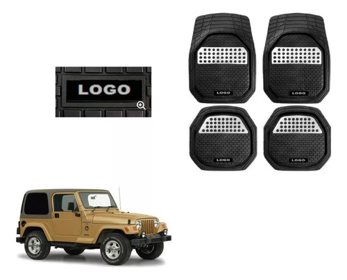 Tapetes Uso Rudo Logo Jeep Wrangler Tj 1997 A 2006 Original