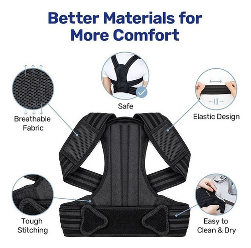 De Soporte Faja Corrector De Postura Ortopedica Premium