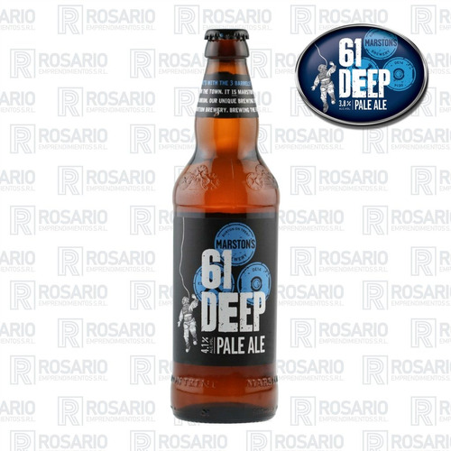 Marston's 61 Deep Pale Ale.  Botella 500cc.   Caja X 8 Unida